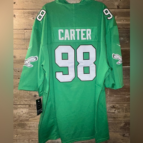 Jalen Carter (Sz-5XL) #98• Kelly Green•Stitched not pressed - Picture 3 of 6